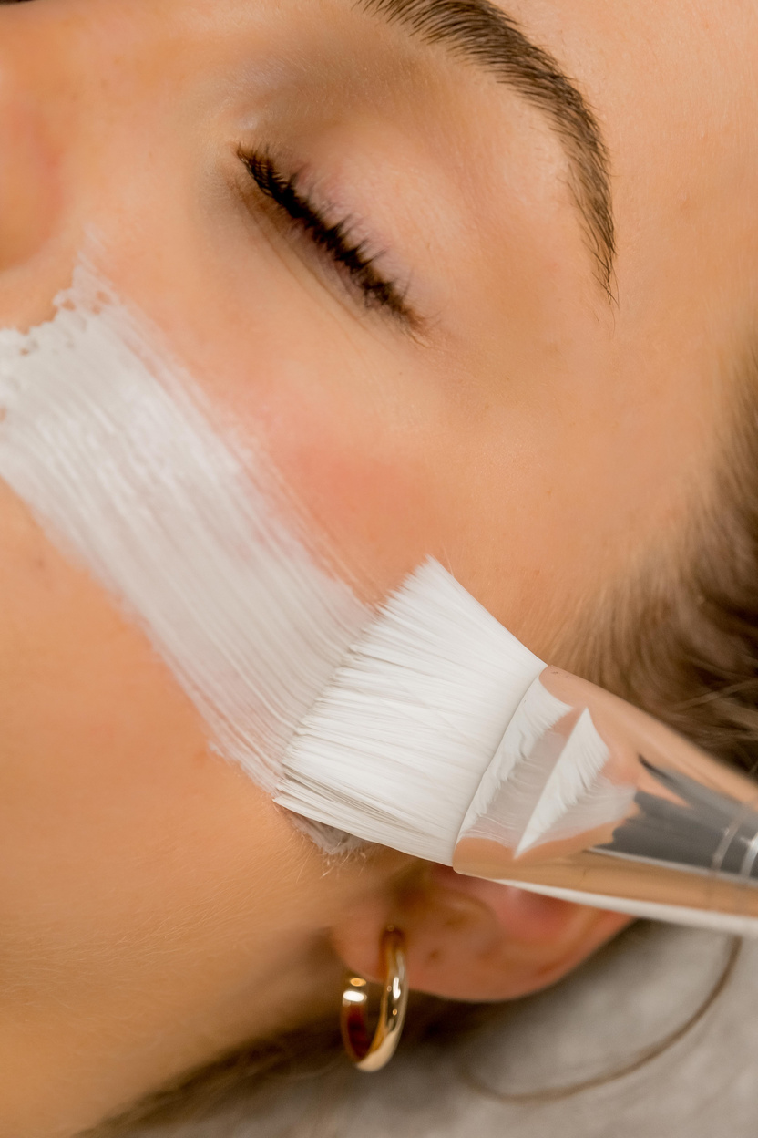 Woman Getting a Facial at a Salon